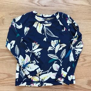Tea Collection Long Sleeve Swim Rashguard, Sz 4